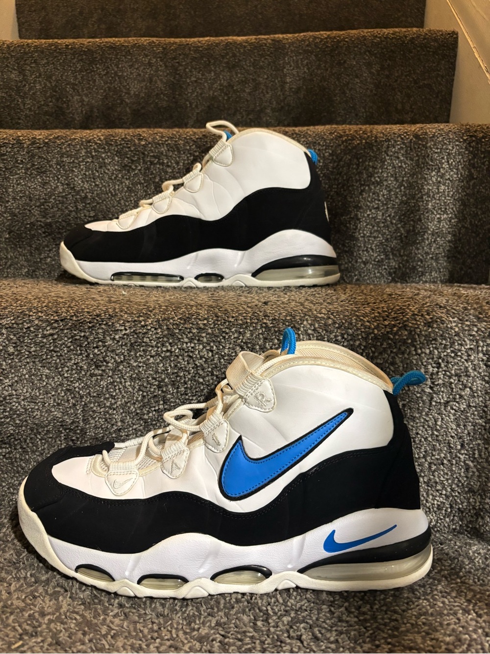 Nike Air Max Uptempo 95 Orlando Magic Sneakers White/Blue, size 13 excellent